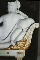 The statue of Paulina Borghese from behind